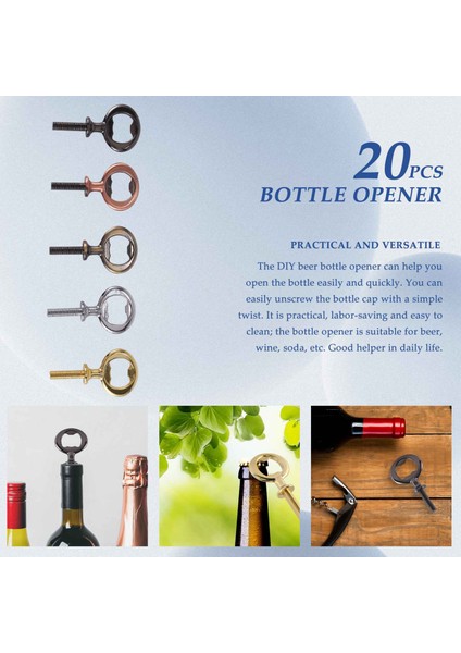 20PCS Metal Şişe Açıcı Boşluklar Paslanmaz Çelik Şişe Açıcı Ekler Kit Dişli Bira Açıcı Donanımı, 5 Renk (Yurt Dışından) modelleri