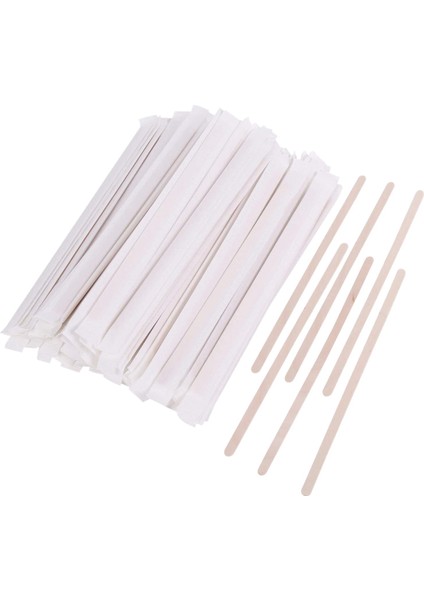 Ahşap Kahve Karıştırma Çubukları 7.5INCH-100 Paket Yuvarlak Uç, Sıcak Içecekler Için Çevre Dostu Karıştırıcılar, Doğal Ahşap B (Yurt Dışından)
