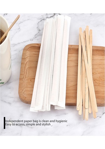 Ahşap Kahve Karıştırma Çubukları 7.5INCH-100 Paket Yuvarlak Uç, Sıcak Içecekler Için Çevre Dostu Karıştırıcılar, Doğal Ahşap B (Yurt Dışından) fırsatları