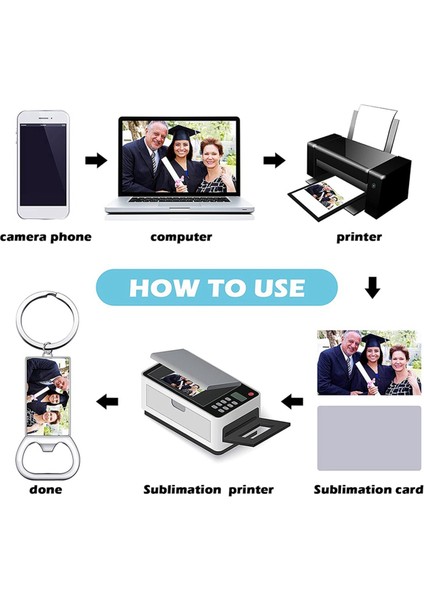 10 Adet Süblimasyon Boşlukları Anahtarlıklar Boş Metal Şişe Açıcı Anahtar Halkaları Dikdörtgen Isı Transferi Süblimasyon Anahtarlıkları (Yurt Dışından) modelleri