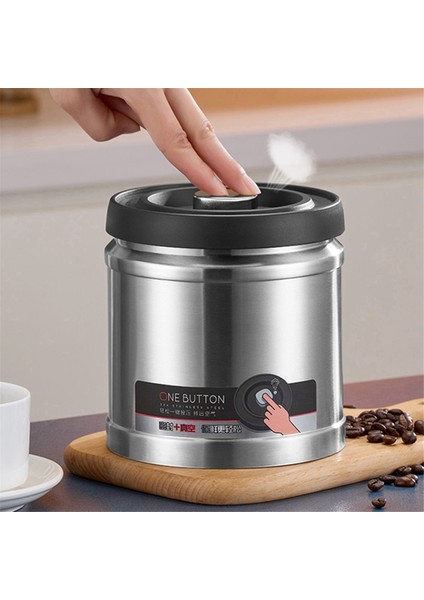 Tahıl Depolama Tankı, Nem Geçirmez Paslanmaz Çelik Saklama Kutusu, Ticari Kahve Çekirdeği Depolama Vakum Kapalı Tank 1100ML (Yurt Dışından) fırsatları