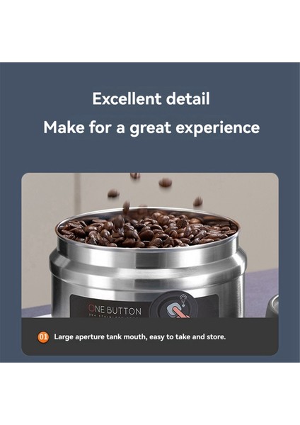 Tahıl Depolama Tankı, Nem Geçirmez Paslanmaz Çelik Saklama Kutusu, Ticari Kahve Çekirdeği Depolama Vakum Kapalı Tank 1100ML (Yurt Dışından) indirimleri