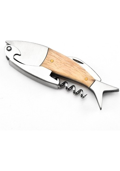 Ahşap Saplı Balık Şeklindeki Şarap Şişesi Açıcı, Metal Şişe Açıcı, Taşınabilir Şişe Açıcı, Şarap Şişesi Açıcı Hediyesi (Yurt Dışından) fırsatları