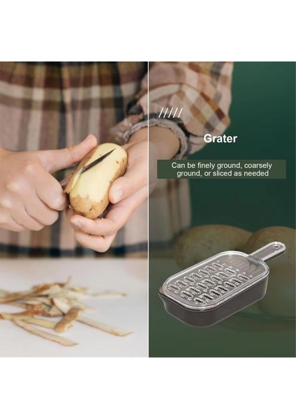 Sebzeler Için Çok Amaçlı Mutfak Grateri - Kaymaz Taban, Çift Taşlama Kenarları, Bulaşık Makinesi Kasası, Paslanmaz Çelik (Yurt Dışından) modelleri