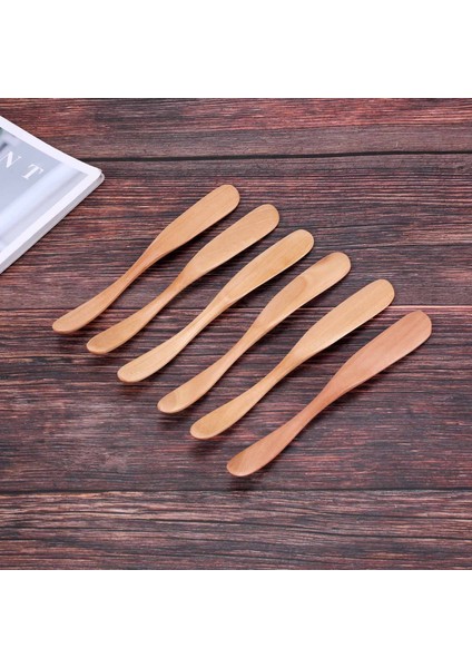 Ahşap Tereyağı Bıçağı Peynir Serpme 6.5 Inç, Reçel Bıçak Tereyağı Kek Bıçağı Maske Bıçağı 6 Adet (Yurt Dışından) indirimleri