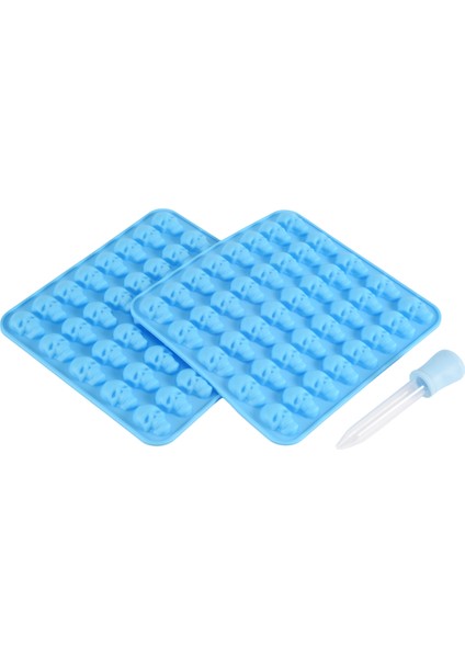 2pcs Sakızlı Kafatası Şeker Kalıpları Silikon, Çikolatalı Sakızlı Kalıplar 1 Damla ile Yapışmaz Gıda Sınıfı Silikon Şeker Mavisi (Yurt Dışından) fiyatları