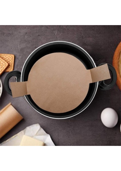 100PCS Öncül Çember Kek Pan Astarları Yuvarlak Yapışmaz Parşömen Kağıdı Fırınlama Için Asansör Sekmeleri ile Kahverengi 8 Inç (Yurt Dışından) modelleri