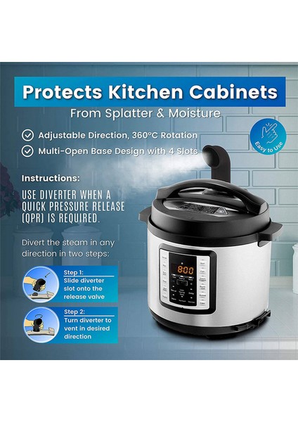 Kapak Standı, Silikon Kapak Tutucu, 1 x Buharlı Serbest Bırakma Digerter, Ninja Foodi Basınçlı Ocak/hava Fritözü 8 Qt (Yurt Dışından) modelleri