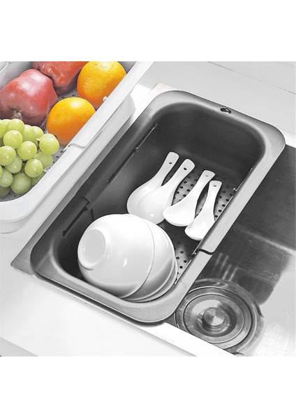 Lavabonun Üzerine Uzatılabilen Meyve ve Sebze Filtre Sepeti Bir Bulaşık Makinesi ile Yıkanabilir. (Yurt Dışından) indirimleri