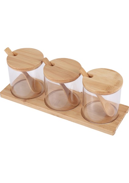 Kapak ve Kaşık ile Çeşni Kavanozları, 3 Baharat Kavanozu Seti Mutfak Şeffaf Çeşni Tuzlu Biber Saklama Kapları (Yurt Dışından) fiyatları