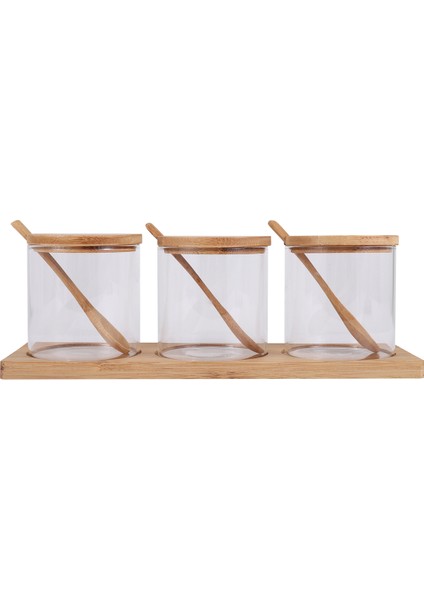 Kapak ve Kaşık ile Çeşni Kavanozları, 3 Baharat Kavanozu Seti Mutfak Şeffaf Çeşni Tuzlu Biber Saklama Kapları (Yurt Dışından) modelleri