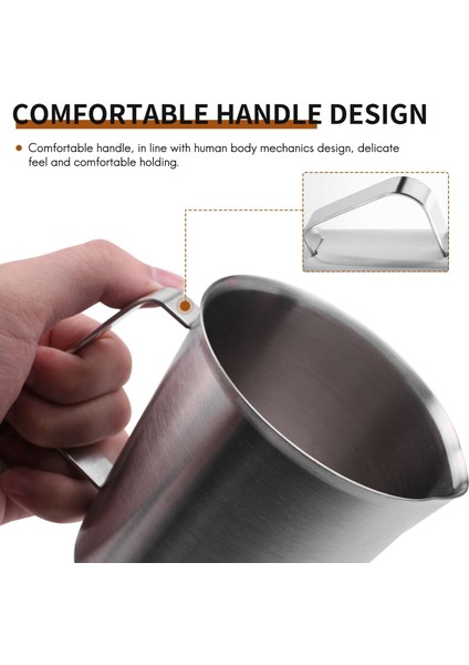 Paslanmaz Çelik Ölçüm Kupası Kupa Karıştırma Reçine Araçları Hassasiyetli Mutfak Jug Pour Spout Pişirme Pişirme 500ML (Yurt Dışından) fırsatları