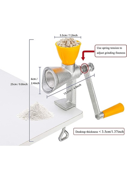 Dökme Demir El Kıyıcı Manuel Poppy Tohum Değirmeni Baharat Öğütücü Küçük Tahıl Değirmeni ile Plastik Hopper (Yurt Dışından) indirimleri