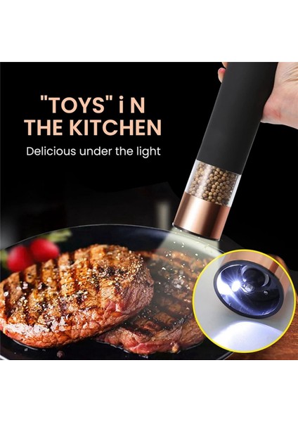 2pcs Otomatik Tuzlu Biber Öğütücü Elektrikli Baharat Fabrikası Pil Partılı Ayarlanabilir Kaba Mutfak Mutfak -Beyaz (Yurt Dışından) fırsatları