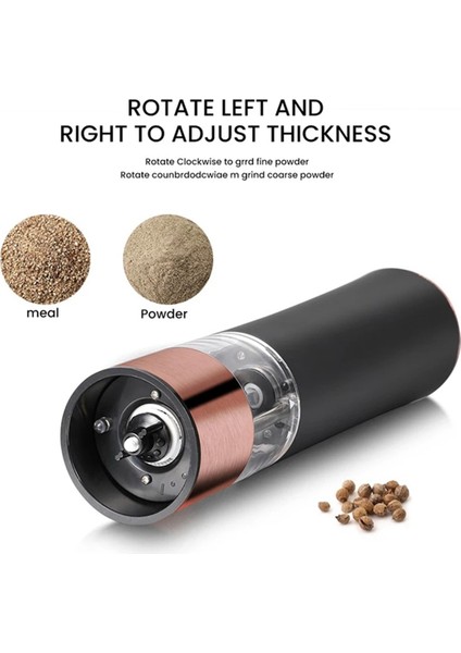 2pcs Otomatik Tuzlu Biber Öğütücü Elektrikli Baharat Fabrikası Pil Partılı Ayarlanabilir Kaba Mutfak Mutfak -Beyaz (Yurt Dışından) indirimleri