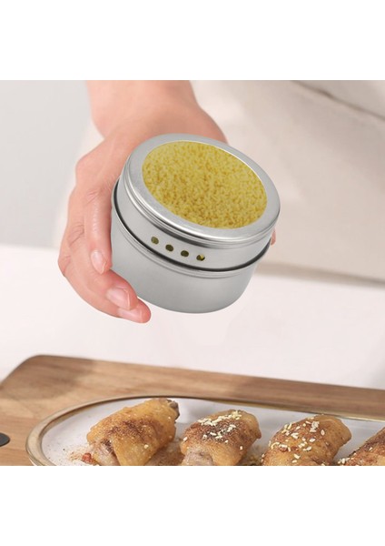 10PCS/SET Net Bir Kapak Manyetik Paslanmaz Çelik Baharat Kavanoz Sosu Biber Baharat Konteyneri Mutfak Ev Eşyaları (Yurt Dışından) modelleri