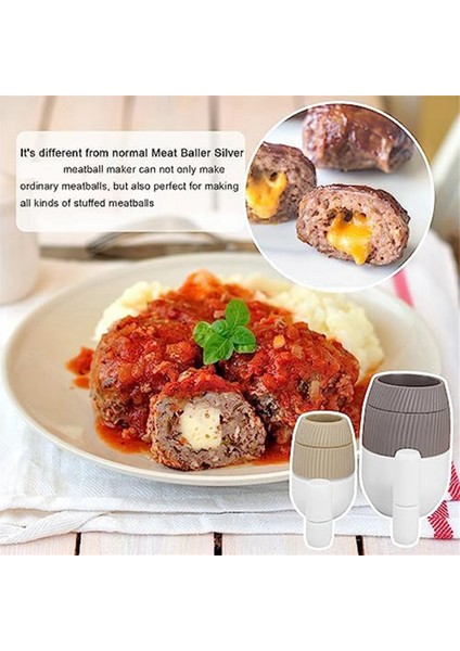 Köfte Üreticisi, 2 Adet Yapmayan Köfte Kepçesi Top Üreticisi, Beden Meat Baller, Çok Işlevli Meat Baller Maşa (Yurt Dışından) indirimleri