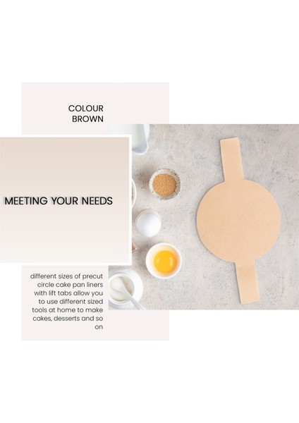 100PCS Öncül Circle Cake Pan Tavan Astarları Yuvarlak Yapışmaz Parşömen Kağıdı Fırınlama Için Asansör Sekmeleri ile Kahverengi 6 Inç (Yurt Dışından) modelleri