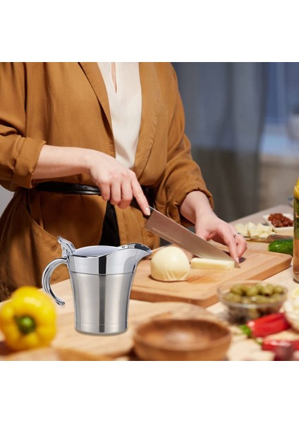 Sos Tekne Porselen Paslanmaz Çelik Sos Termal Süt Tahmin Termal Süt Jug, Lid Soslu Tahramma Soslu Sos Jug (Yurt Dışından) fırsatları
