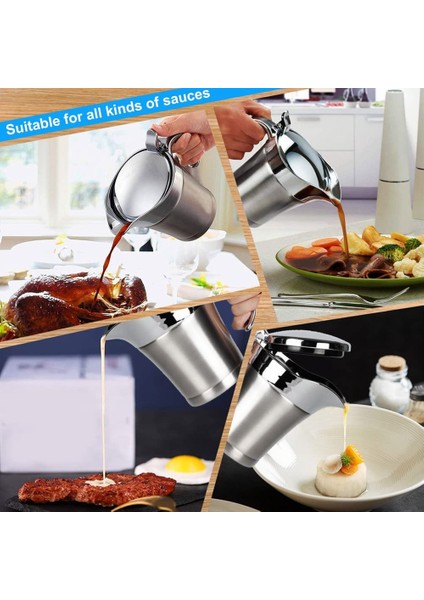 Sos Tekne Porselen Paslanmaz Çelik Sos Termal Süt Tahmin Termal Süt Jug, Lid Soslu Tahramma Soslu Sos Jug (Yurt Dışından) indirimleri