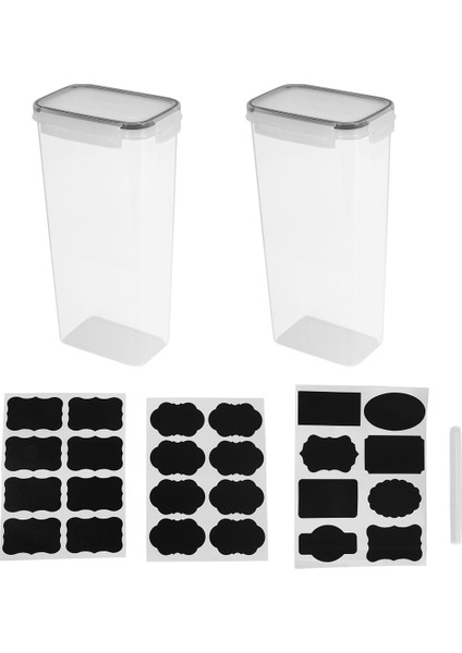 Kiler Organizasyonu ve Depolama Için Hava Geçirmez Uzun Gıda Saklama Konteyneri Seti, 2pcs 2.8l Spagetti Kapları (Yurt Dışından) fiyatları