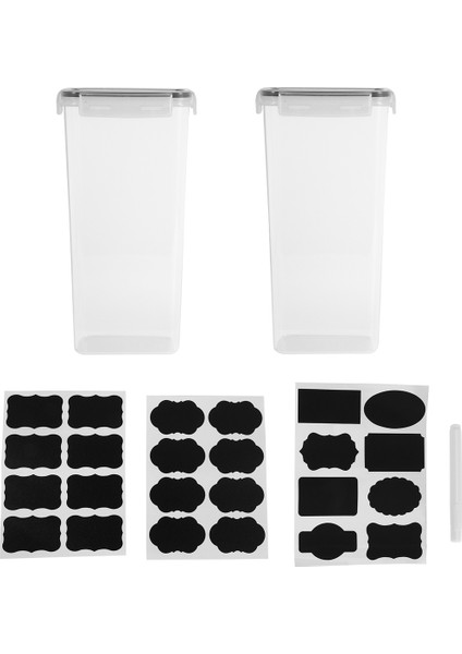 Kiler Organizasyonu ve Depolama Için Hava Geçirmez Uzun Gıda Saklama Konteyneri Seti, 2pcs 2.8l Spagetti Kapları (Yurt Dışından) modelleri