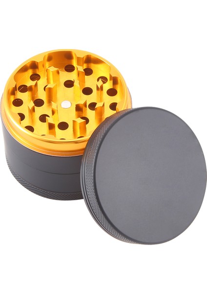 Alüminyum Bitki Öğütücü Siyah Kauçuk Boya Altın Renk Içinde - Büyük Kapasite 2.48 Inç 4 Parça (Yurt Dışından) fiyatları