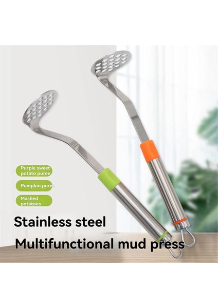 2pcs Paslanmaz Çelik Sarımsak Pres Patates Köfte Kitchen Gadget Çok Fonksiyonlu Manuel Masher Turuncu (Yurt Dışından) indirimleri