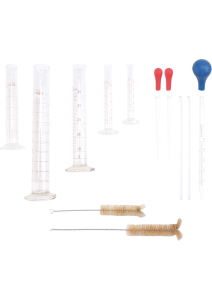 Dereceli Silindir Seti, Pipetler/karıştırma Çubukları/temiz Fırça ile Silindir Ölçen Borosilikat Cam Ölçüm (Yurt Dışından) modelleri