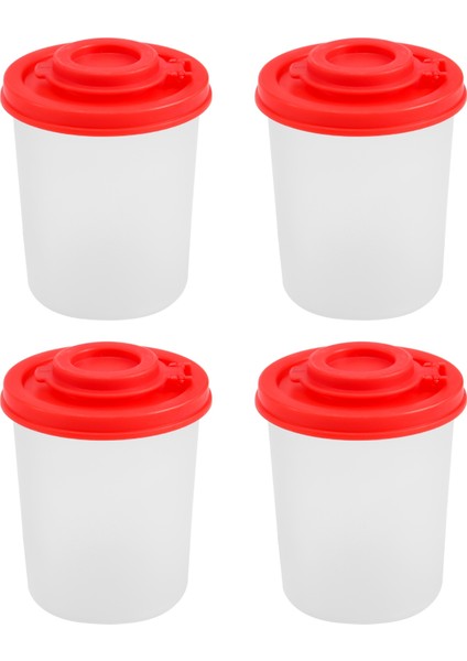 4pcs Tuz ve Biber Shakers Nem Kanıtı Kırmızı Kapaklı Tuz Çalkalayıcı Plastik Hava Etki Baharat Kavanoz Dispenser (Yurt Dışından) fiyatları