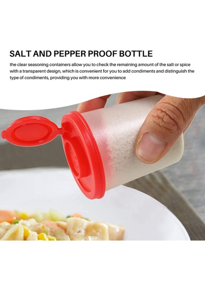 4pcs Tuz ve Biber Shakers Nem Kanıtı Kırmızı Kapaklı Tuz Çalkalayıcı Plastik Hava Etki Baharat Kavanoz Dispenser (Yurt Dışından) indirimleri