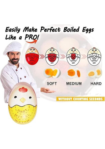Kaynatma Yumurta Termometresi Yumurta Renk Değiştirme Pişirme Sıcaklığı Izleyicisi Mutfak Gadget Kesik Çizgi (Yurt Dışından) modelleri