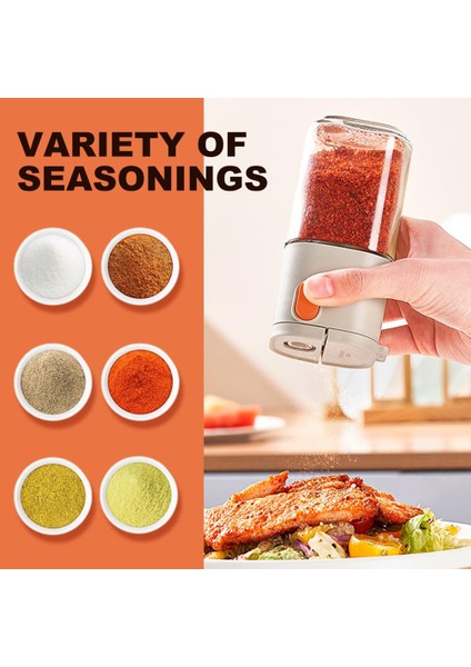 2pcs Tuz ve Biber Shakers Tuz Kontrol ve Baharat Şişesi Baharat Kavanozları Baharat Shaker Konteynerleri Gri Beyaz (Yurt Dışından) fırsatları
