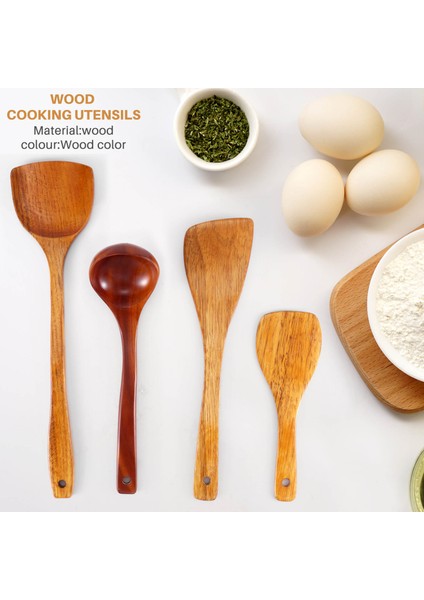 4pcs Ahşap Kürek Kaşık Non Sopa Ahşap Uzun Pirinç Spatula Mutfak Pişirme Emir El Ele Kızartma Araçları Setleri (Yurt Dışından) indirimleri