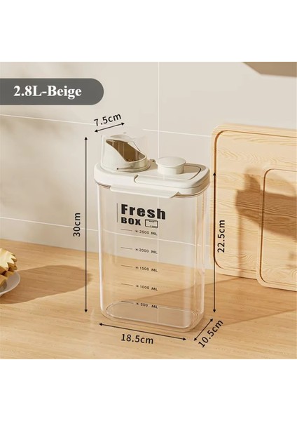 Hava Geçirmez Gıda Saklama Konteyneri Seti-Ölçüm Kabına Sahip Nem Geçirmez Mutfak Organizatörü, Taze Tutan Mühürlü Kavanozlar B (Yurt Dışından) modelleri