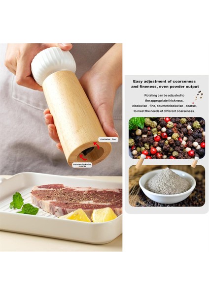 2pcs Seramik Kapak Seti, Ayarlanabilir Kaba Değirmenler, Doldurulabilir Tuz ve Karabiber (Mavi+Beyaz) ile Ahşap Tuz ve Karabiber Değirmeni (Yurt Dışından) fırsatları