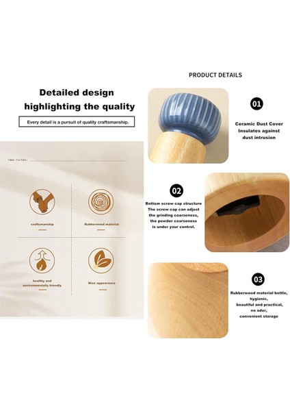 2pcs Seramik Kapak Seti, Ayarlanabilir Kaba Değirmenler, Doldurulabilir Tuz ve Karabiber (Mavi+Beyaz) ile Ahşap Tuz ve Karabiber Değirmeni (Yurt Dışından) indirimleri