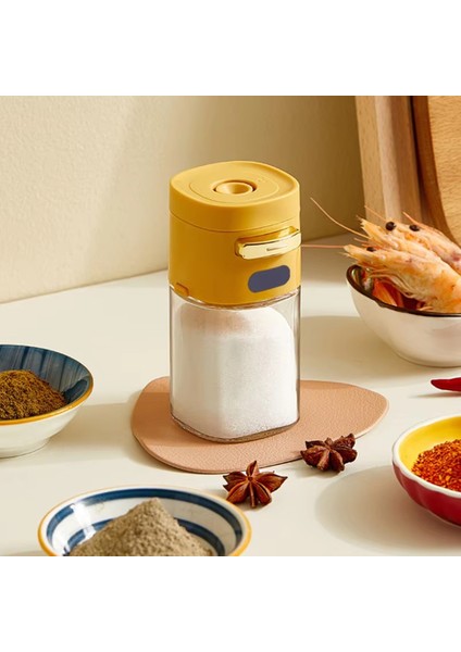 Pres Tipi Kontrole Sahip 180ML Cam Tuz Çalkalayıcı, Mutfak Kullanımı Için Mühürlü Baharat Kavanozu, Temizlenmesi Kolay Bir (Yurt Dışından) modelleri
