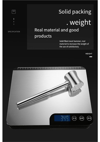 Et Ihale Eden Mallet, 304 Paslanmaz Çelik Çekme Pounder Flattner Çırpıcı, Biftek Biftek Tavuk Domuz Eti, Mutfak Aleti (Yurt Dışından) fırsatları