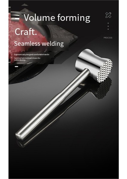 Et Ihale Eden Mallet, 304 Paslanmaz Çelik Çekme Pounder Flattner Çırpıcı, Biftek Biftek Tavuk Domuz Eti, Mutfak Aleti (Yurt Dışından) indirimleri