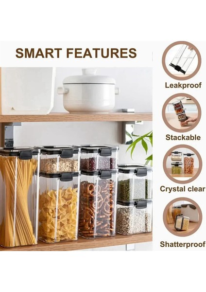 Mutfak Büyük Plastik Tahıl Depolama Organizatörü Için Istiflenebilir Mühürlü Kavanoz, Ev Nemine Dayanıklı Baharat Kap (Yurt Dışından) fırsatları