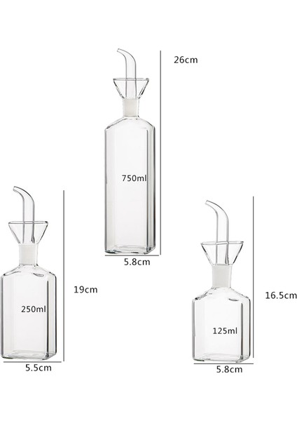 Cam Evrensel Şişe Ev Yağı Şişe Sirke Şişe Mutfak Soya Sosu Tenceresi Yağı 125ML (Yurt Dışından) fiyatları