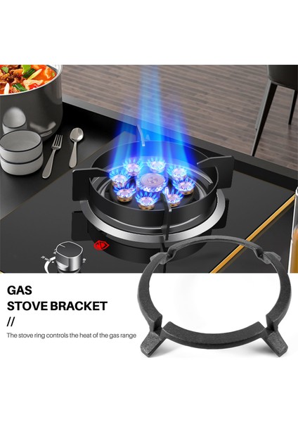 1pc Black Wok Standlar Dökme Demir Wok Pan Destek Rafı Brülörler Gaz Hobları Ocak Ocaklar Mutfak Malzemeleri Araç Aksesuarları (Yurt Dışından) modelleri