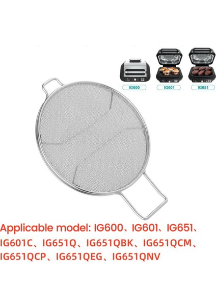 Ninja Foodi IG651 IG600 IG600 IG601 Paslanmaz Çelik Örgü Koruma Yağ Sıçraması Tavaya Tavan Için Spatlate Ekranı (Yurt Dışından) modelleri