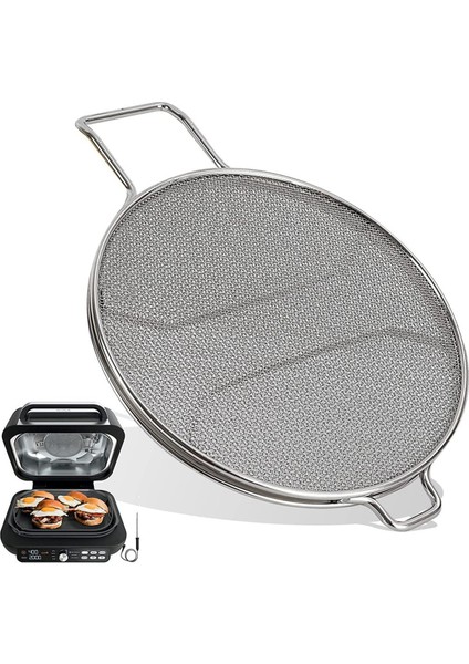 Ninja Foodi IG651 IG600 IG600 IG601 Paslanmaz Çelik Örgü Koruma Yağ Sıçraması Tavaya Tavan Için Spatlate Ekranı (Yurt Dışından) indirimleri