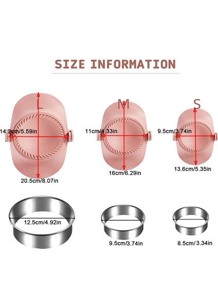 Hamurlu Maker, Hamur Kesici ile Seti Empanadas Pres Kalıp Yapımcısı, Pierogi Için Hamur Kalıp Seti ve Kesici, (Pembe) (Yurt Dışından) modelleri