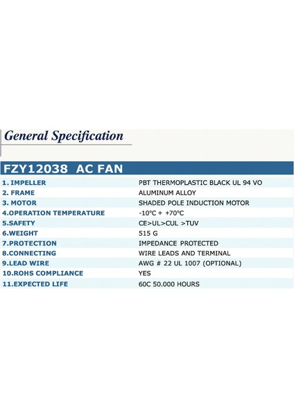 120X120X38 220V Ac 5 Kanatlı Rulmanlı Better Fan fiyatları