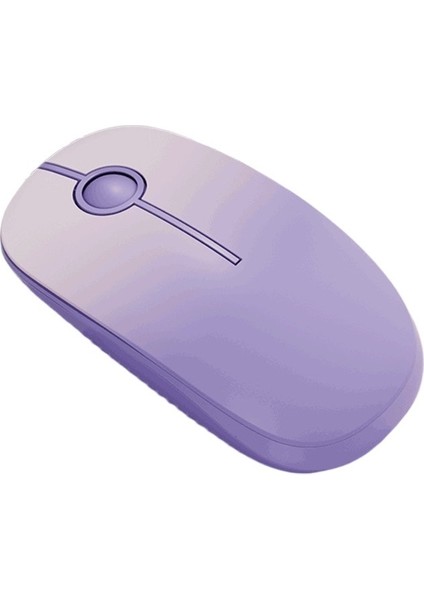 Kızlar Için Mor Yüksek Değerli Kablosuz Fare Sevimli Ofis Sessiz Dizüstü Bilgisayar (Yurt Dışından)