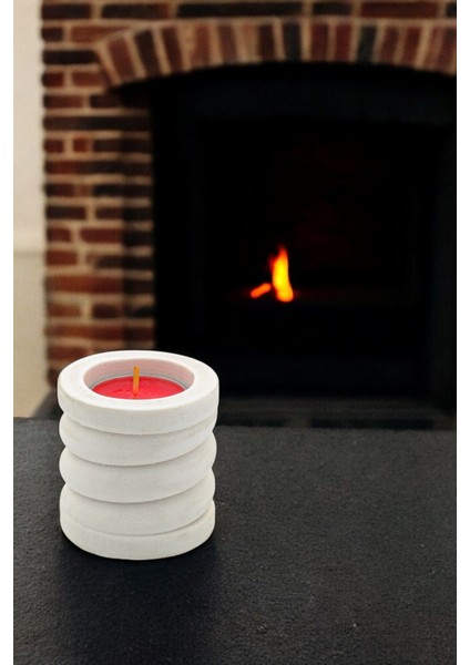 Mumluk Şamdan Tealight ve Ince Mum Uyumlu Spiral Model