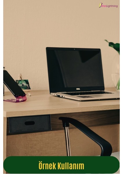 Gizli Çekmece Organizer Masa Altı Saklama Kabı Büyük Boy Dikey Demonte Mdf Siyah Renk